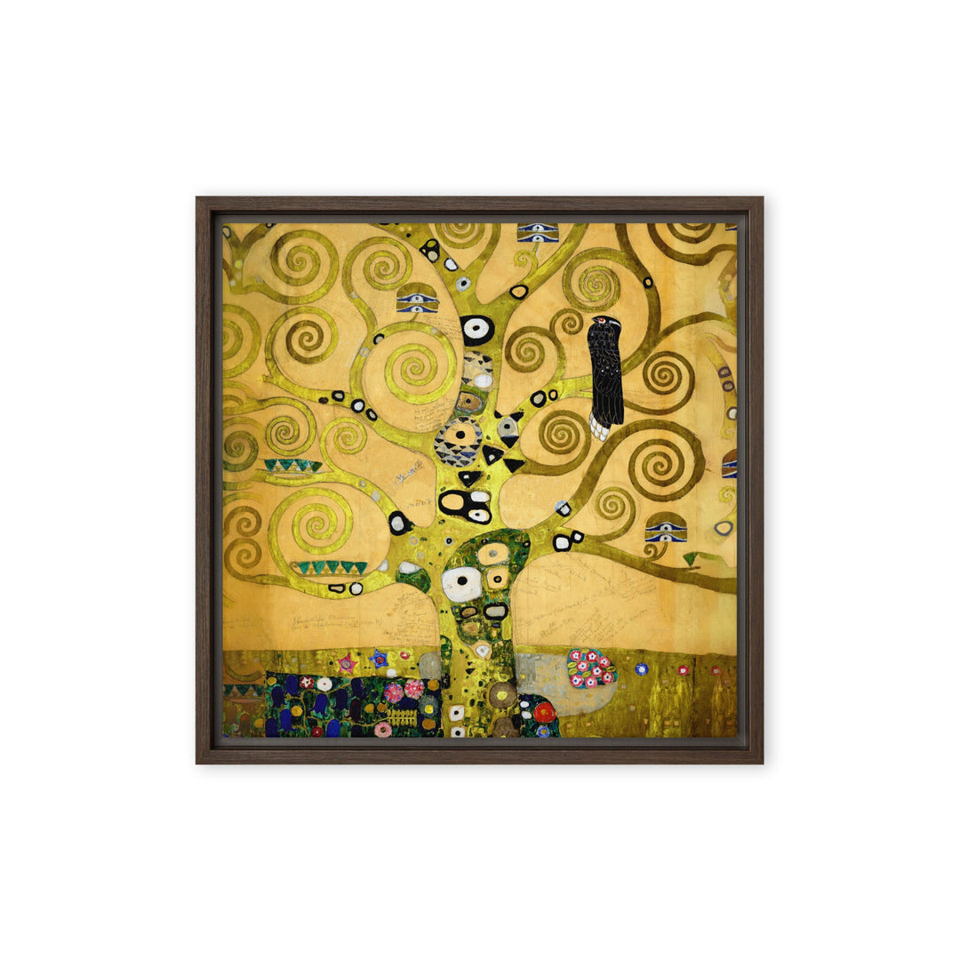 Leinwand - Gustav Klimt, der Lebensbaum Braun / 41x41 cm (16″×16″) artlia