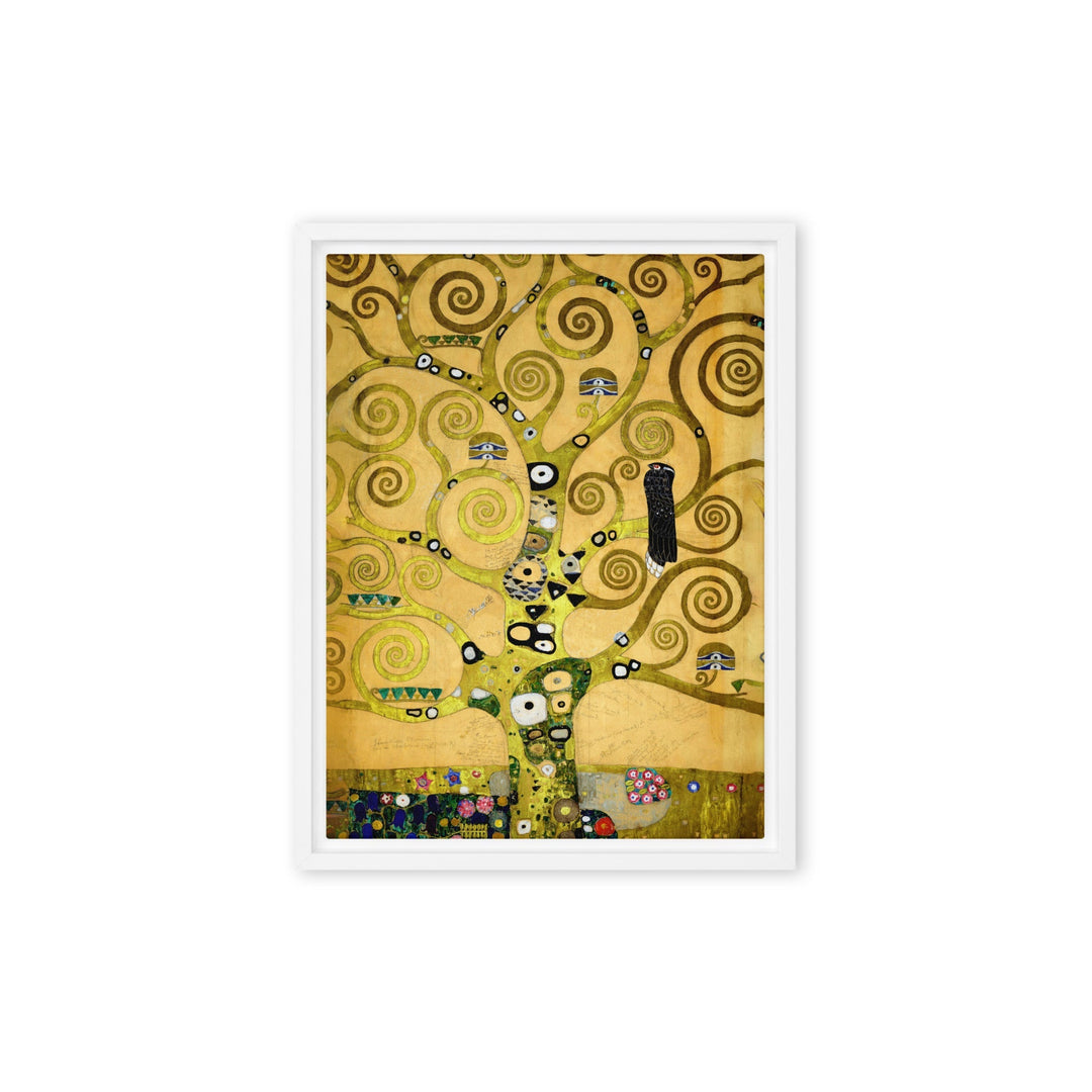 Leinwand - Gustav Klimt, der Lebensbaum Weiß / 31x41 cm (12″×16″) artlia