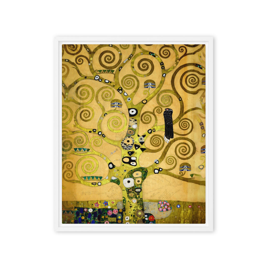 Leinwand - Gustav Klimt, der Lebensbaum Weiß / 41x51 cm (16″×20″) artlia