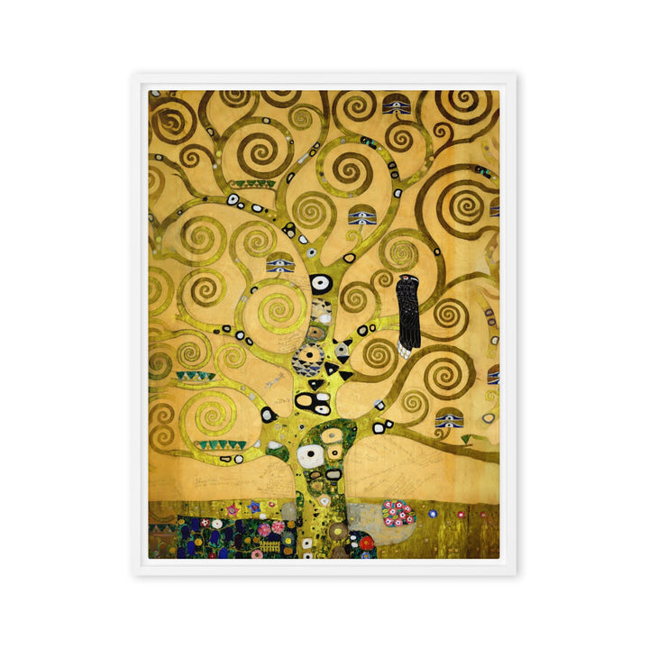 Leinwand - Gustav Klimt, der Lebensbaum Weiß / 46x61 cm (18″×24″) artlia