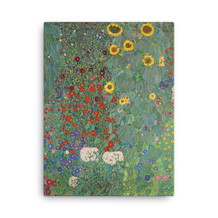 Gerahmte Leinwand - Gustav Klimt, Garten mit Sonnenblumen ohne Rahmen / 46x61 cm (18″×24″) artlia