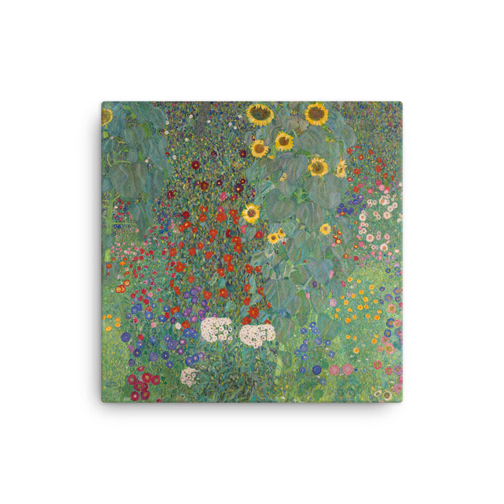 Gerahmte Leinwand - Gustav Klimt, Garten mit Sonnenblumen ohne Rahmen / 41x41 cm (16″×16″) artlia