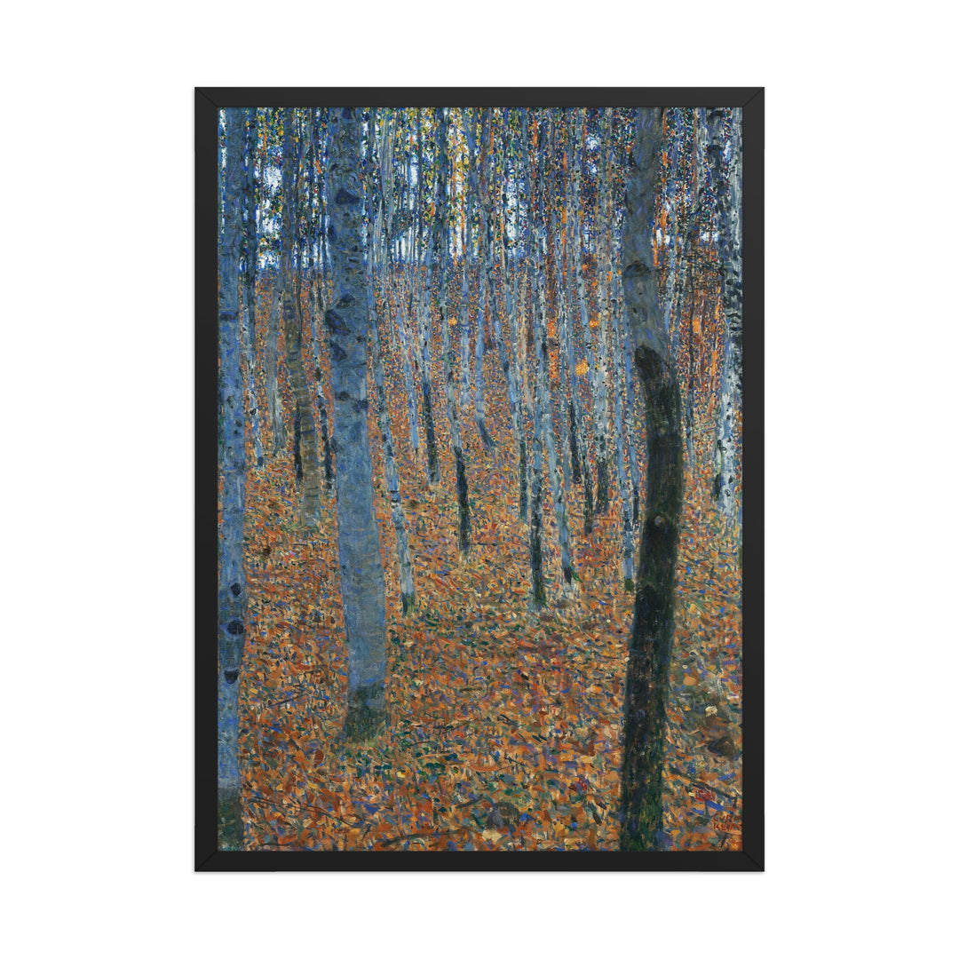 Poster - Gustav Klimt, Buchenwald Schwarz / 50×70 cm artlia