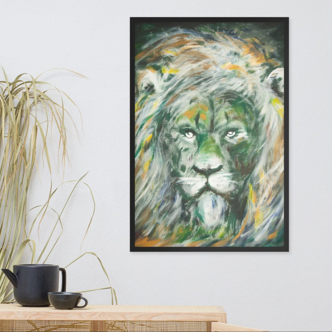 Poster - gruene Loewe green lion hyoun wook song