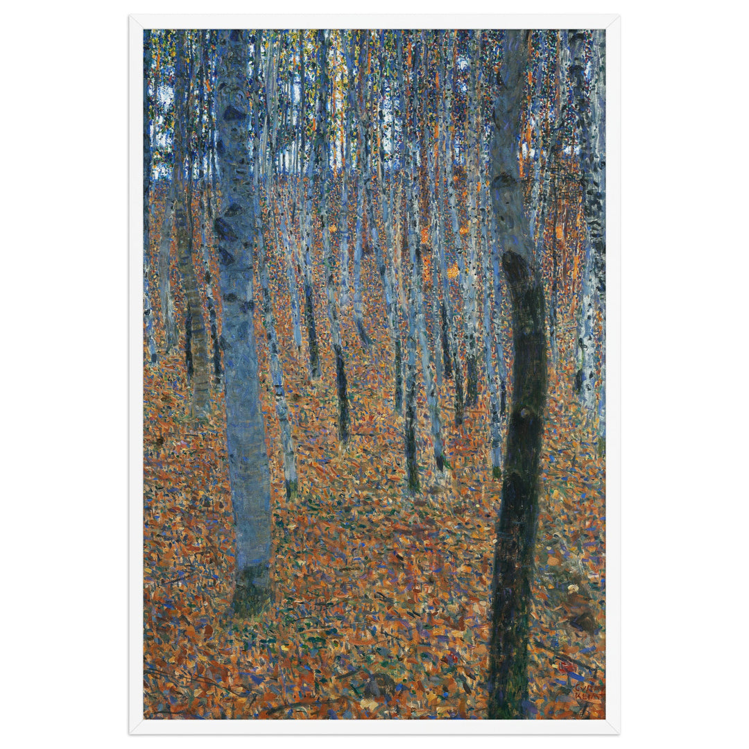 Poster - Gustav Klimt, Buchenwald Weiß / 61×91 cm artlia