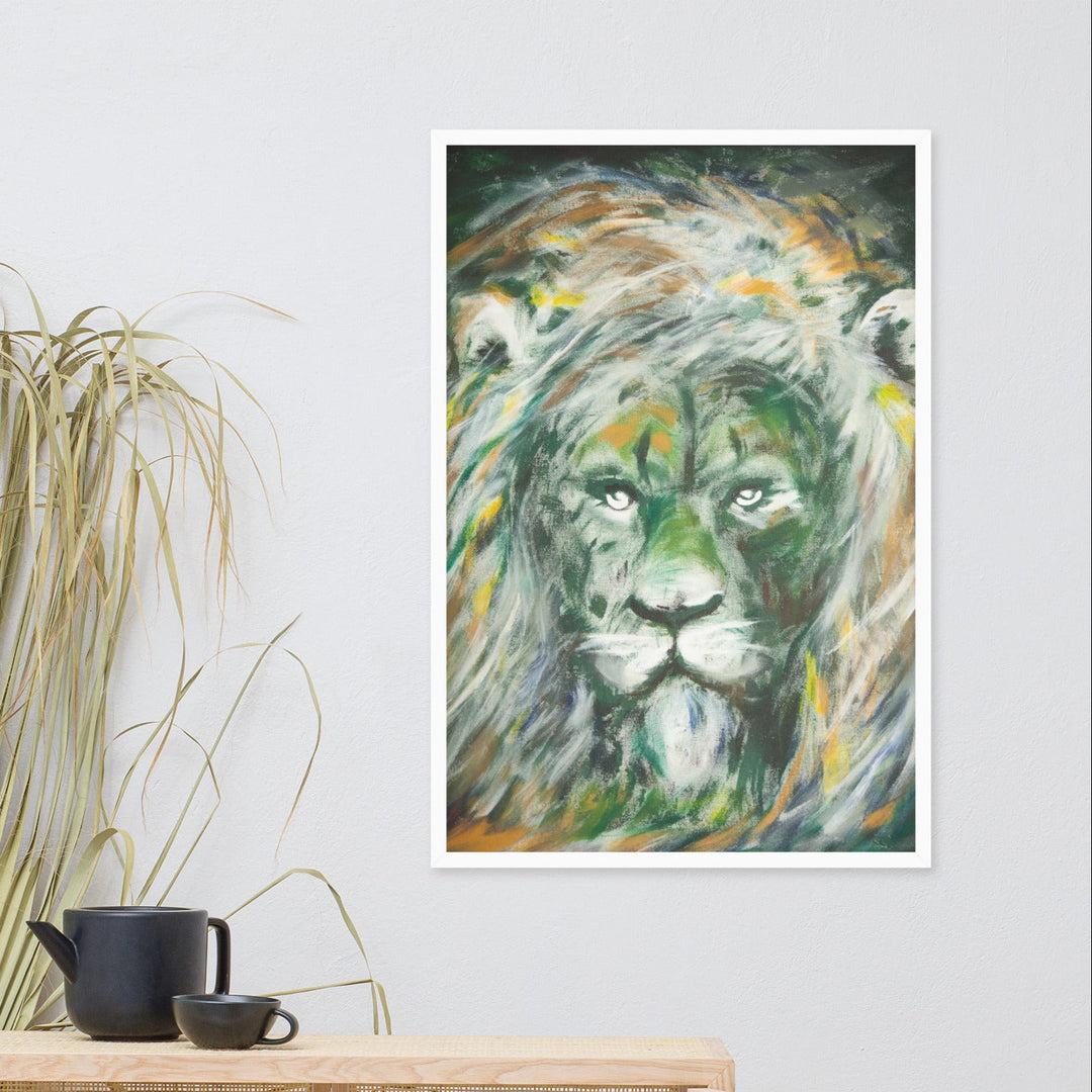 Poster - gruene Loewe green lion hyoun wook song