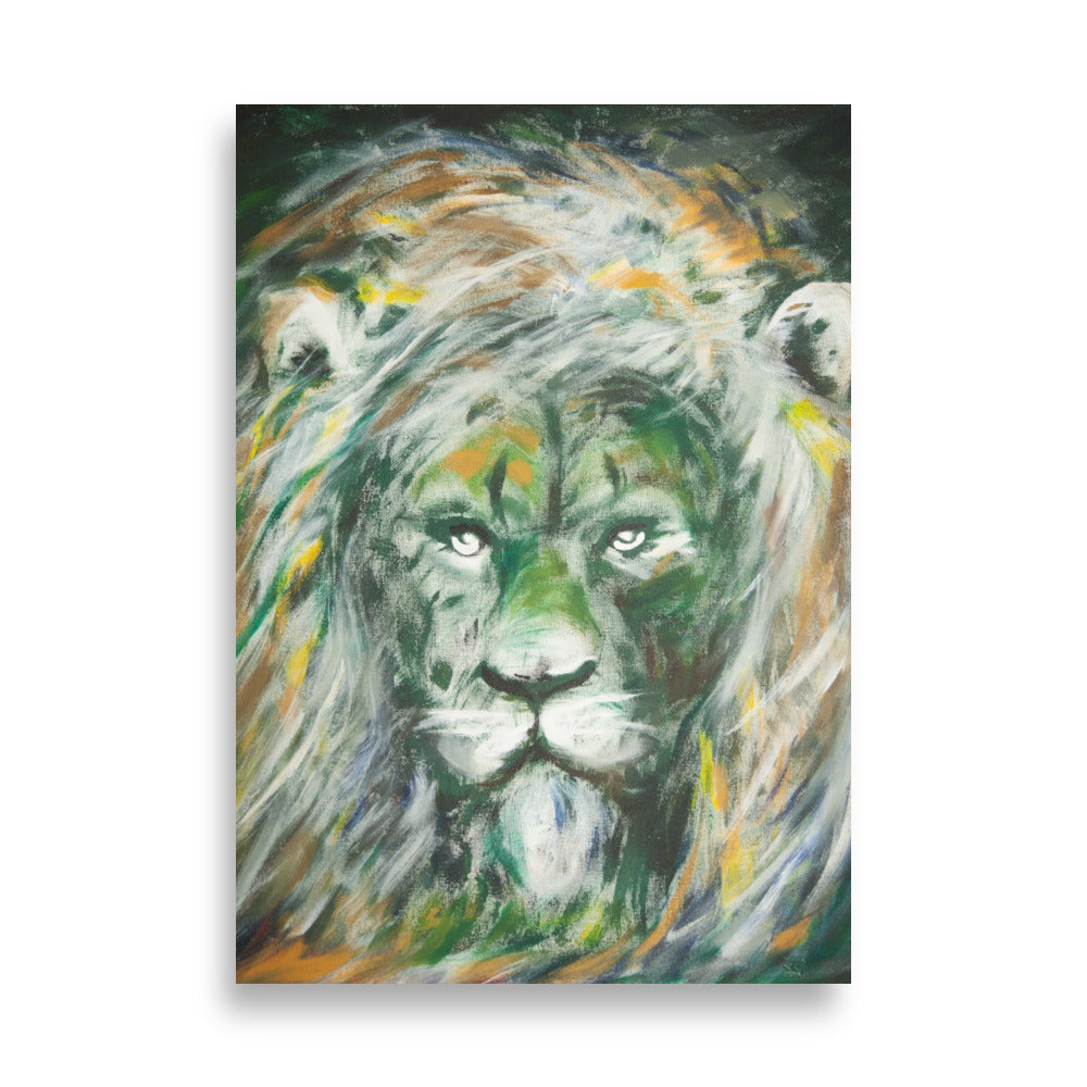 Poster - gruene Loewe green lion hyoun wook song
