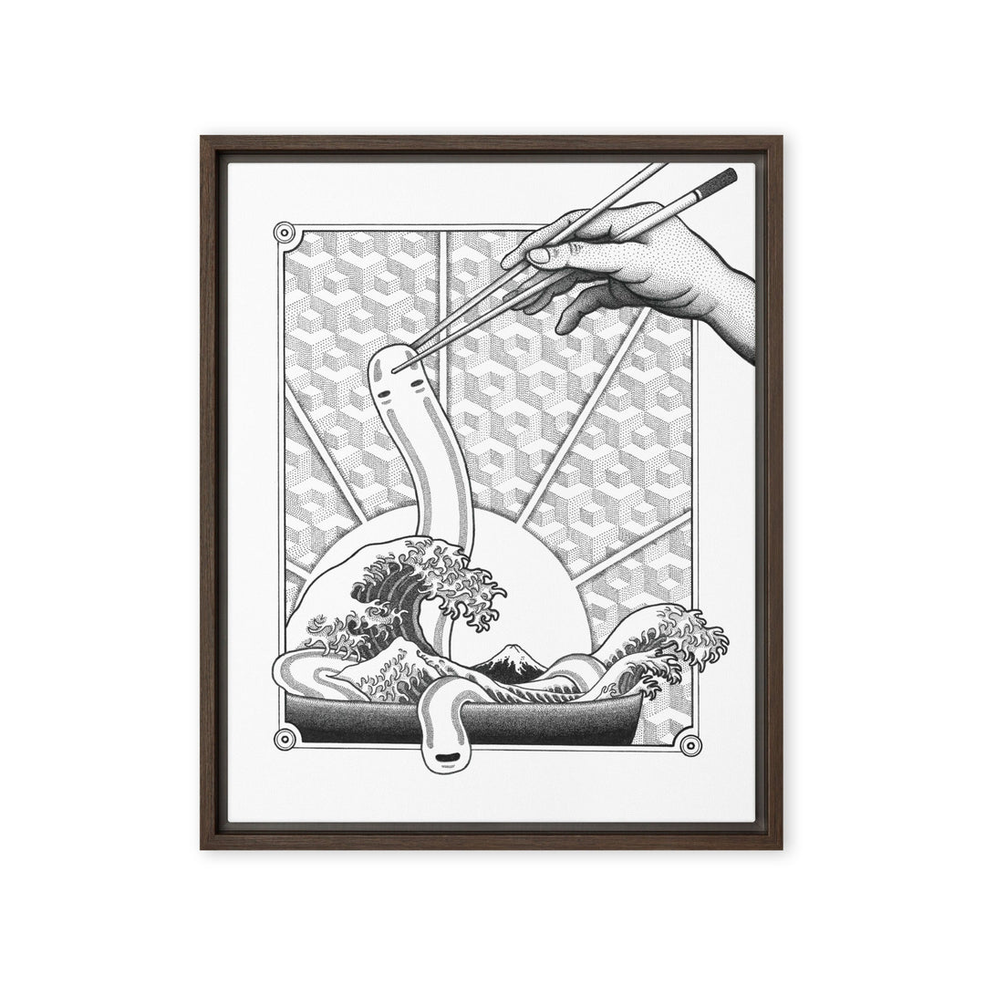 Gerahmte Leinwand - Ghibli Ramen Braun / 41x51 cm (16″×20″) artlia
