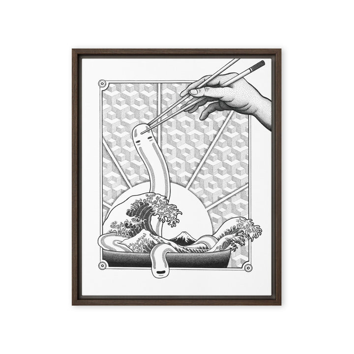 Gerahmte Leinwand - Ghibli Ramen Braun / 41x51 cm (16″×20″) artlia