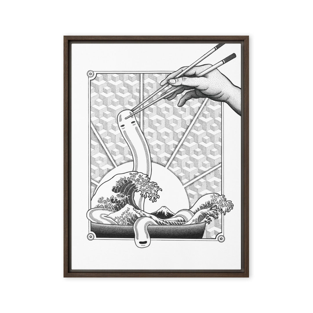 Gerahmte Leinwand - Ghibli Ramen Braun / 46x61 cm (18″×24″) artlia