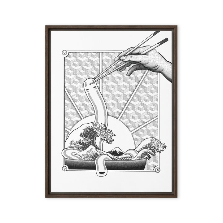 Gerahmte Leinwand - Ghibli Ramen Braun / 46x61 cm (18″×24″) artlia