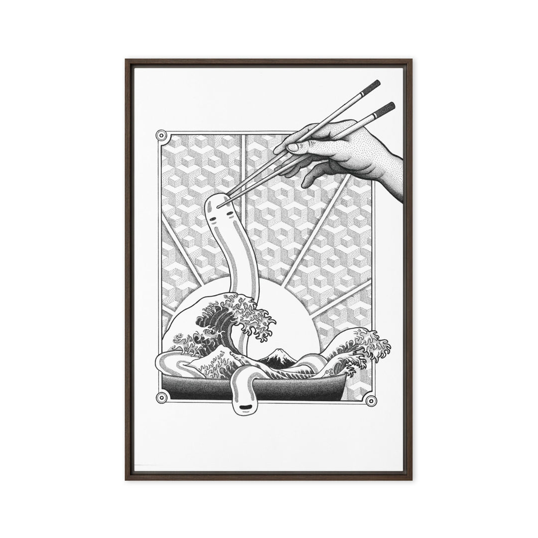 Gerahmte Leinwand - Ghibli Ramen Braun / 61x91 cm (24″×36″) artlia