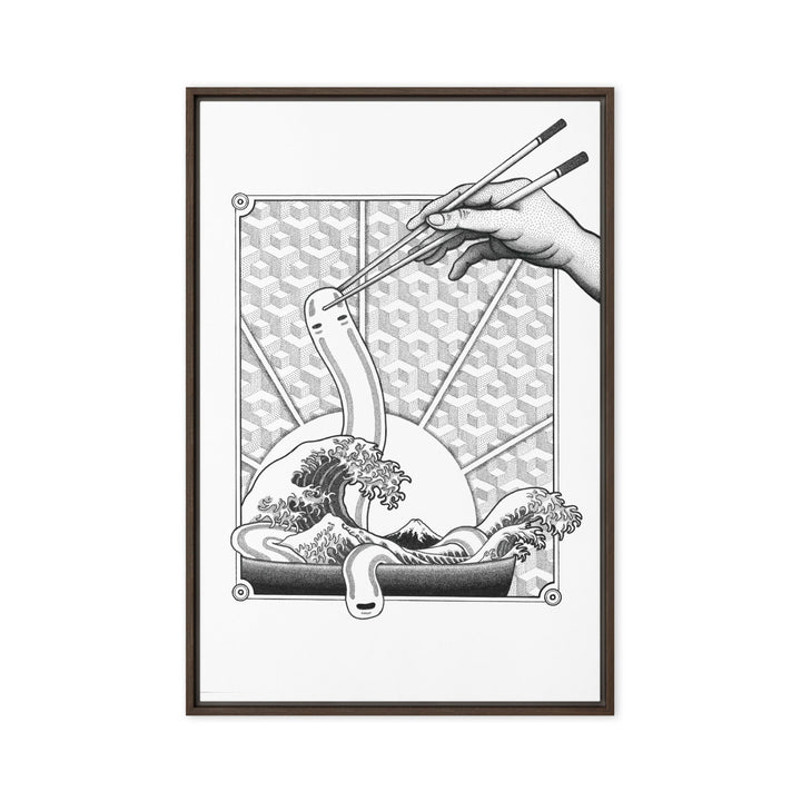 Gerahmte Leinwand - Ghibli Ramen Braun / 61x91 cm (24″×36″) artlia