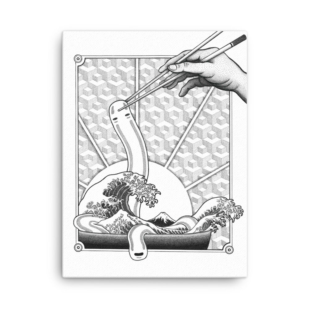 Gerahmte Leinwand - Ghibli Ramen ohne Rahmen / 30x41 cm (12″×16″) artlia