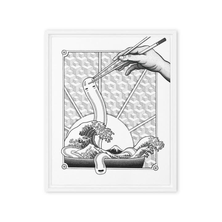 Gerahmte Leinwand - Ghibli Ramen Weiß / 41x51 cm (16″×20″) artlia
