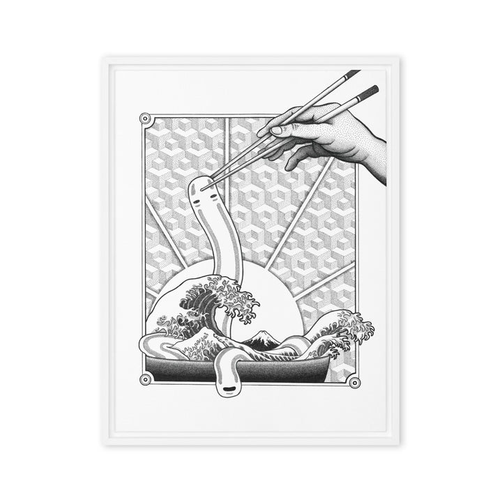 Gerahmte Leinwand - Ghibli Ramen Weiß / 46x61 cm (18″×24″) artlia