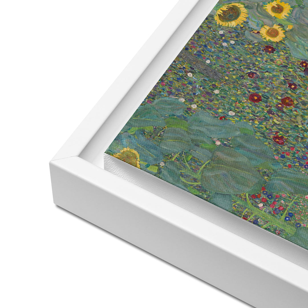 Gerahmte Leinwand - Gustav Klimt, Garten mit Sonnenblumen artlia
