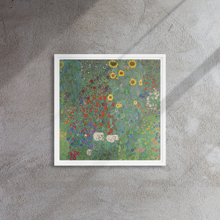 Gerahmte Leinwand - Gustav Klimt, Garten mit Sonnenblumen artlia
