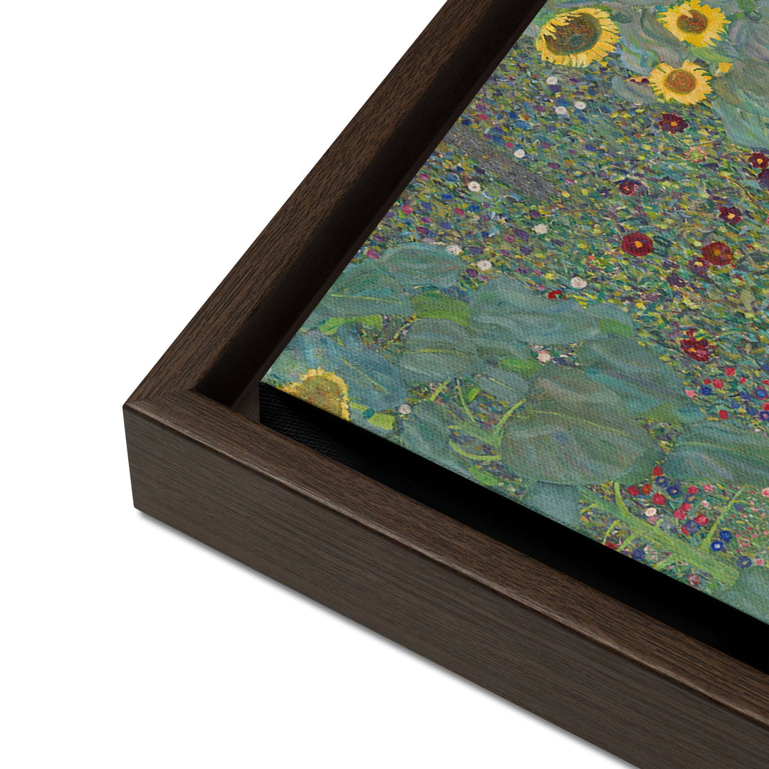 Gerahmte Leinwand - Gustav Klimt, Garten mit Sonnenblumen artlia