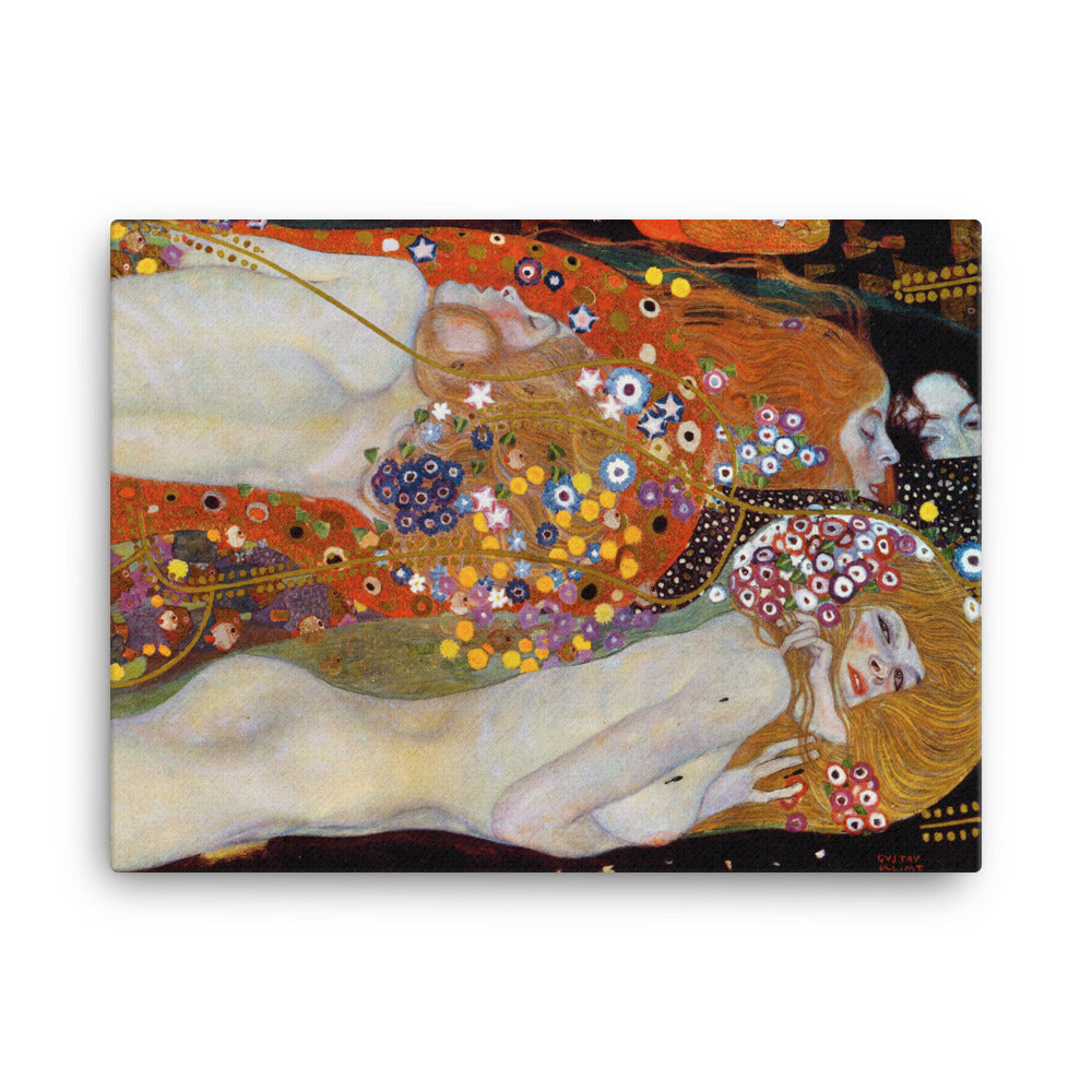 Gerahmte Leinwand - Gustav Klimt, Wasserschlangen II ohne Rahmen / 30x41 cm (12″×16″) artlia