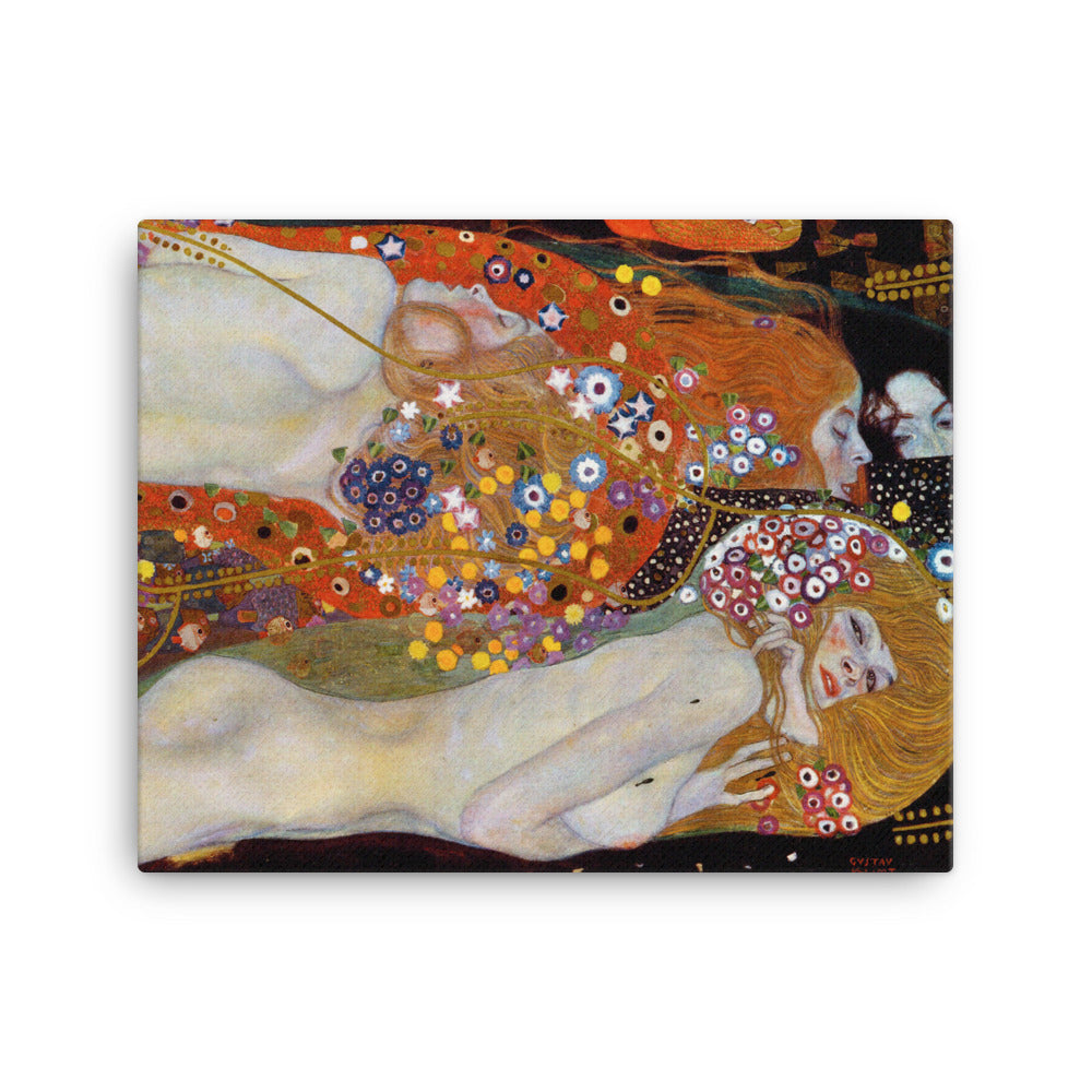 Gerahmte Leinwand - Gustav Klimt, Wasserschlangen II ohne Rahmen / 41x51 cm (16″×20″) artlia