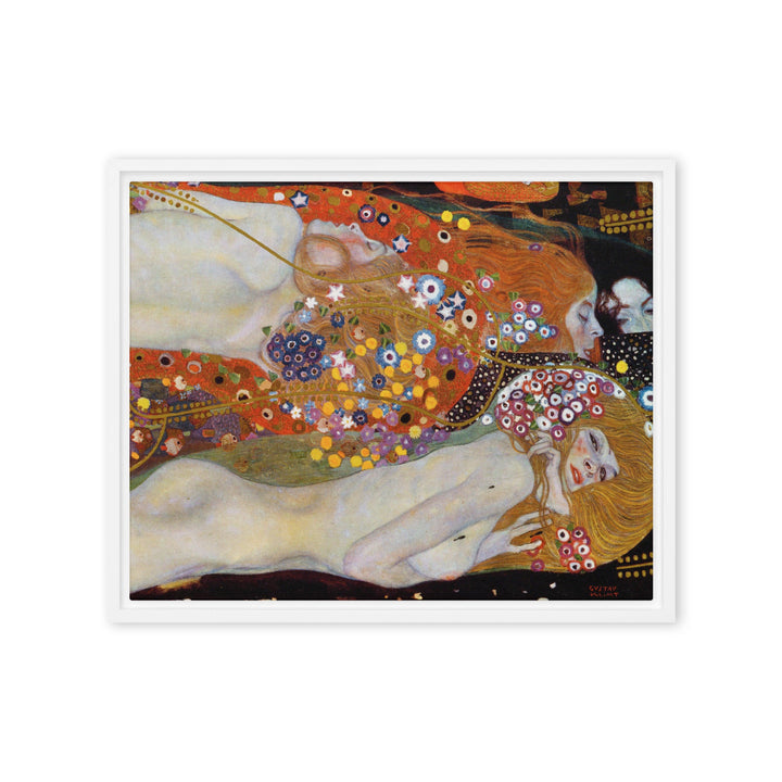 Gerahmte Leinwand - Gustav Klimt, Wasserschlangen II Weiß / 41x51 cm (16″×20″) artlia