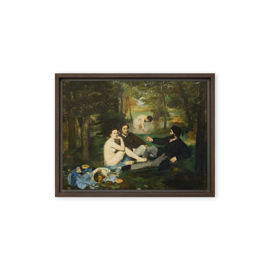Gerahmte Leinwand - Lunch on the Grass, Edouard Manet Braun / 30x41 cm (12″×16″) artlia