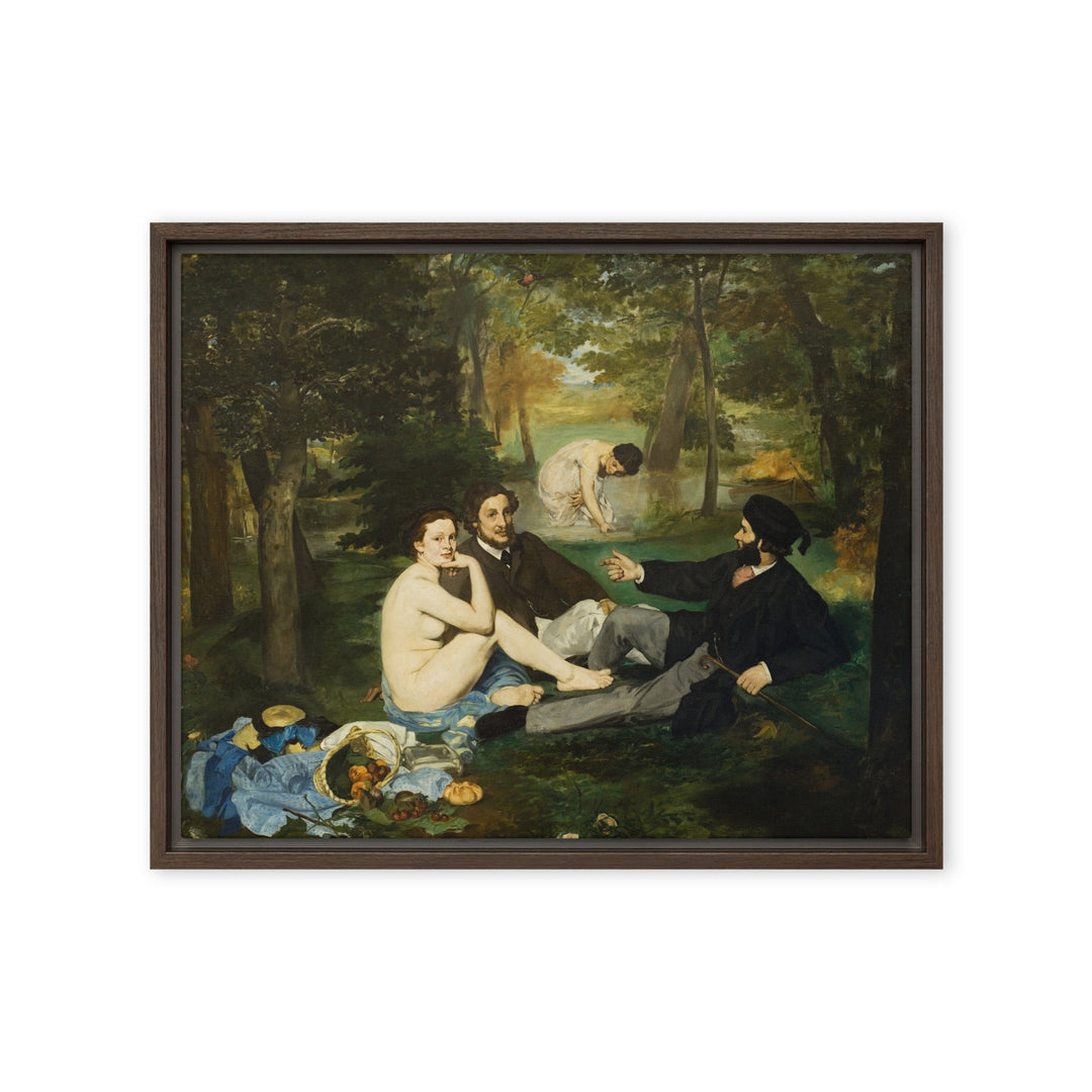 Gerahmte Leinwand - Lunch on the Grass, Edouard Manet Braun / 41x51 cm (16″×20″) artlia