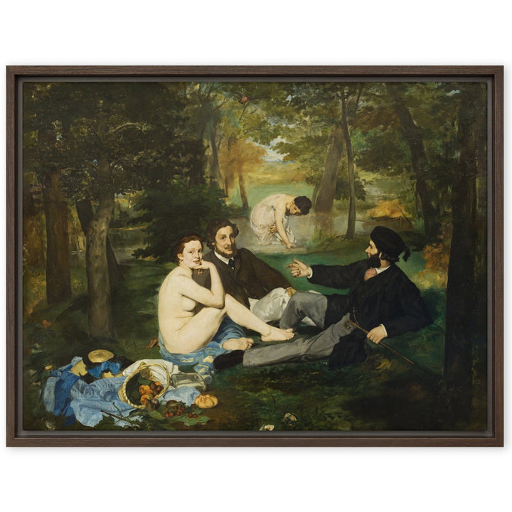 Gerahmte Leinwand - Lunch on the Grass, Edouard Manet Braun / 46x61 cm (18″×24″) artlia