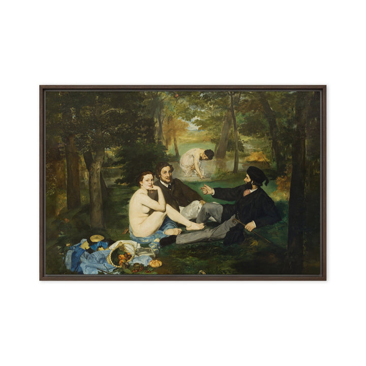 Gerahmte Leinwand - Lunch on the Grass, Edouard Manet Braun / 61x91 cm (24″×36″) artlia