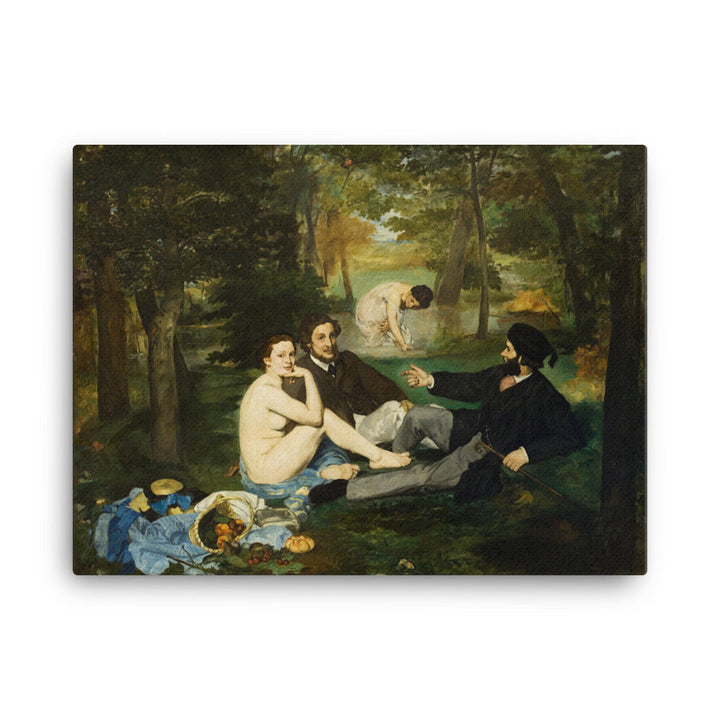 Gerahmte Leinwand - Lunch on the Grass, Edouard Manet ohne Rahmen / 30x41 cm (12″×16″) artlia