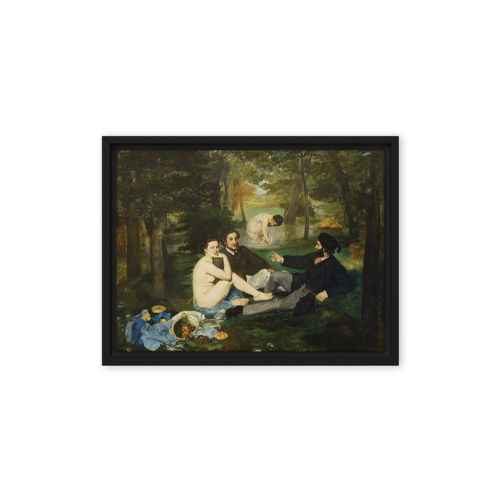 Gerahmte Leinwand - Lunch on the Grass, Edouard Manet Schwarz / 30x41 cm (12″×16″) artlia