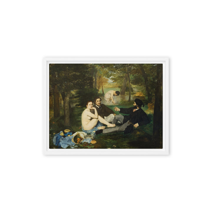 Gerahmte Leinwand - Lunch on the Grass, Edouard Manet Weiß / 30x41 cm (12″×16″) artlia