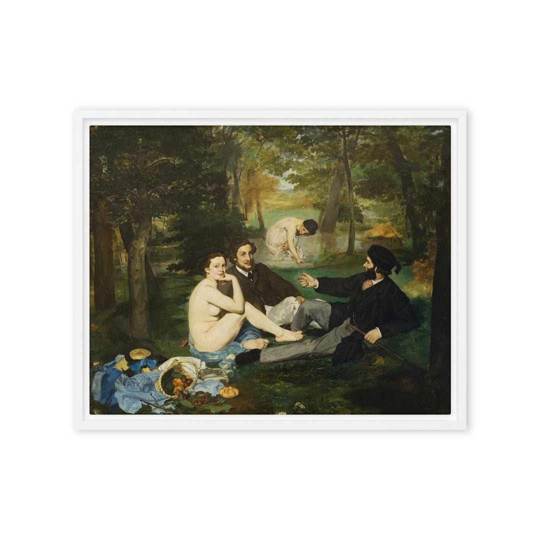 Gerahmte Leinwand - Lunch on the Grass, Edouard Manet Weiß / 41x51 cm (16″×20″) artlia