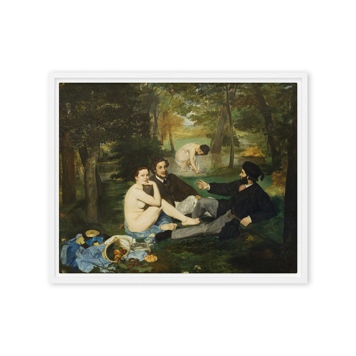 Gerahmte Leinwand - Lunch on the Grass, Edouard Manet Weiß / 41x51 cm (16″×20″) artlia