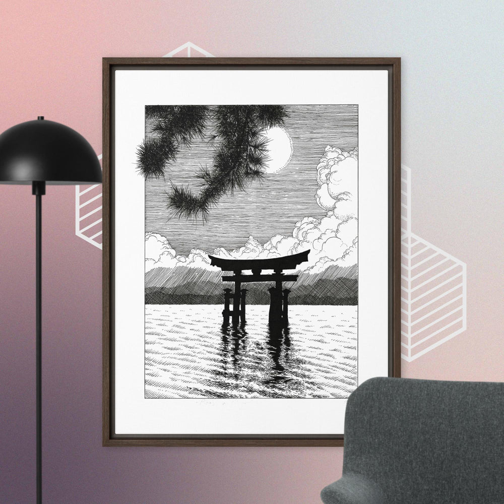 Gerahmte Leinwand - Miyajima artlia