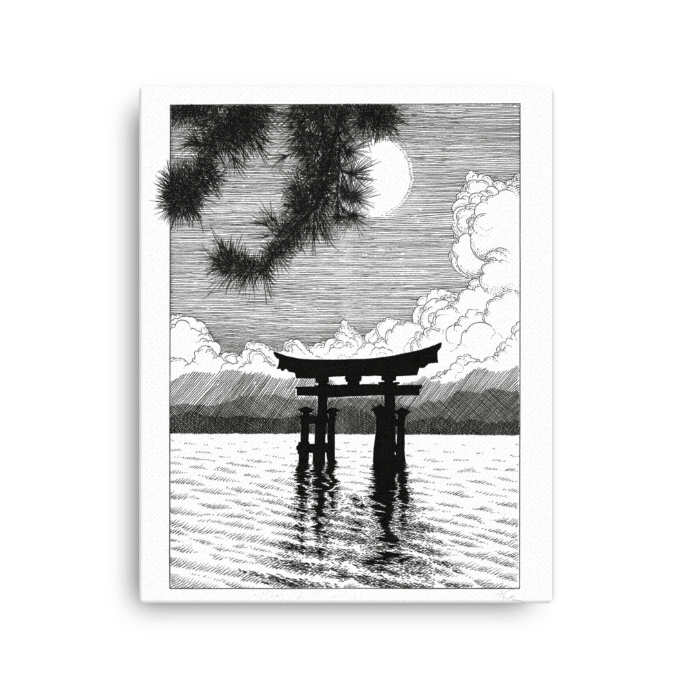 Gerahmte Leinwand - Miyajima ohne Rahmen / 41x51 cm (16″×20″) artlia