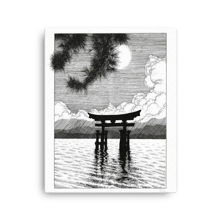 Gerahmte Leinwand - Miyajima ohne Rahmen / 41x51 cm (16″×20″) artlia