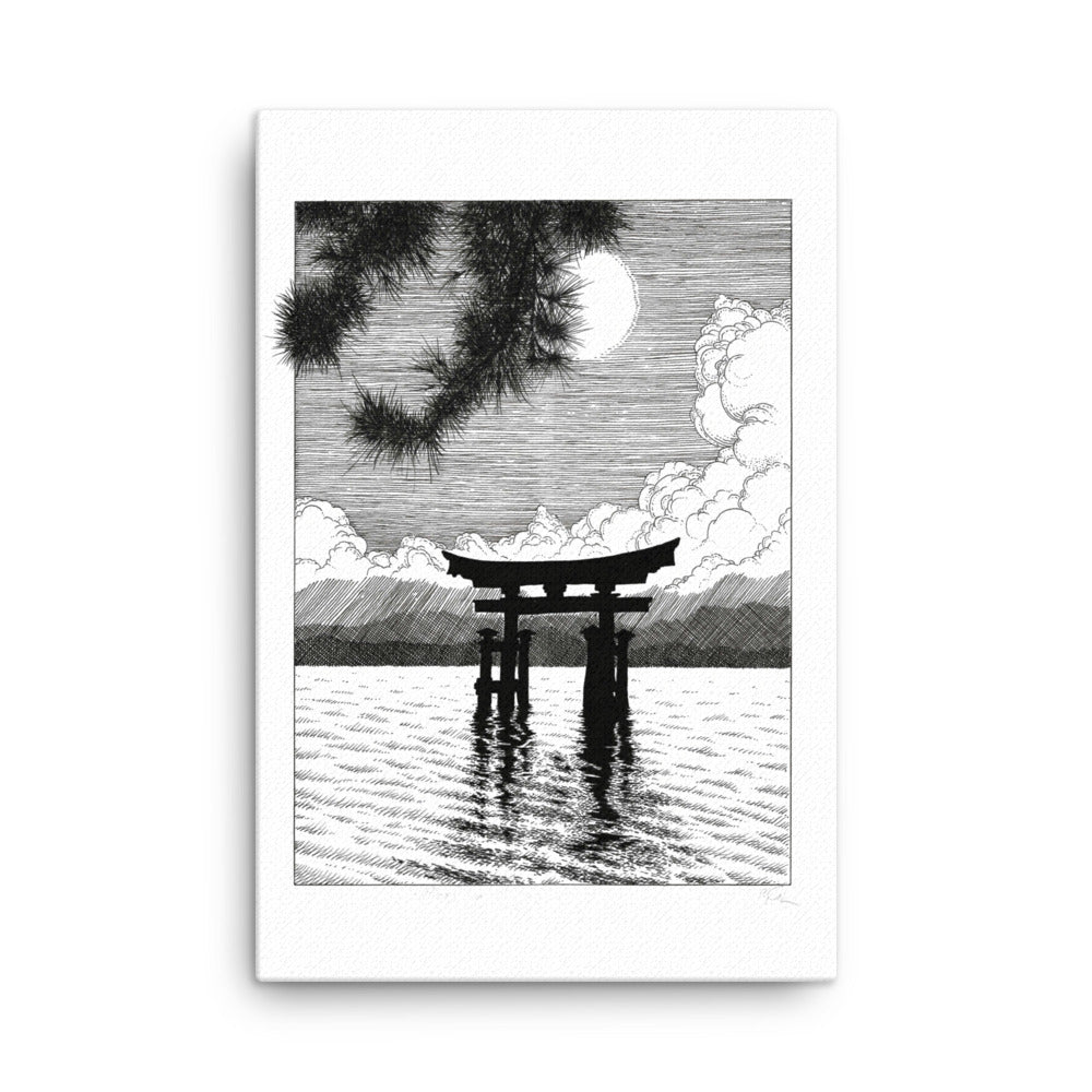 Gerahmte Leinwand - Miyajima ohne Rahmen / 61x91 cm (24″×36″) artlia