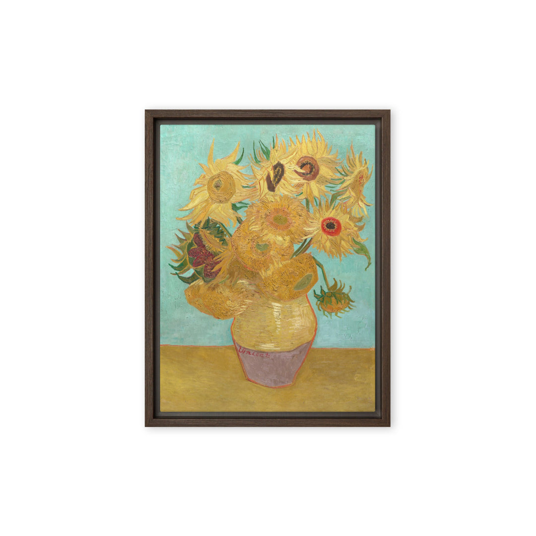 Gerahmte Leinwand - Sonnenblumen, 1889 Braun / 30x41 cm (12″×16″) artlia