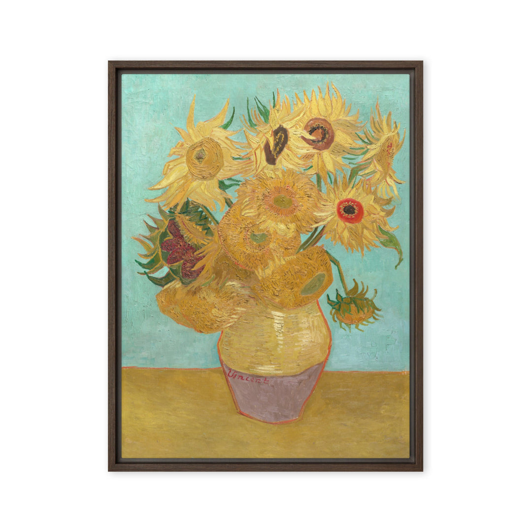 Gerahmte Leinwand - Sonnenblumen, 1889 Braun / 46x61 cm (18″×24″) artlia