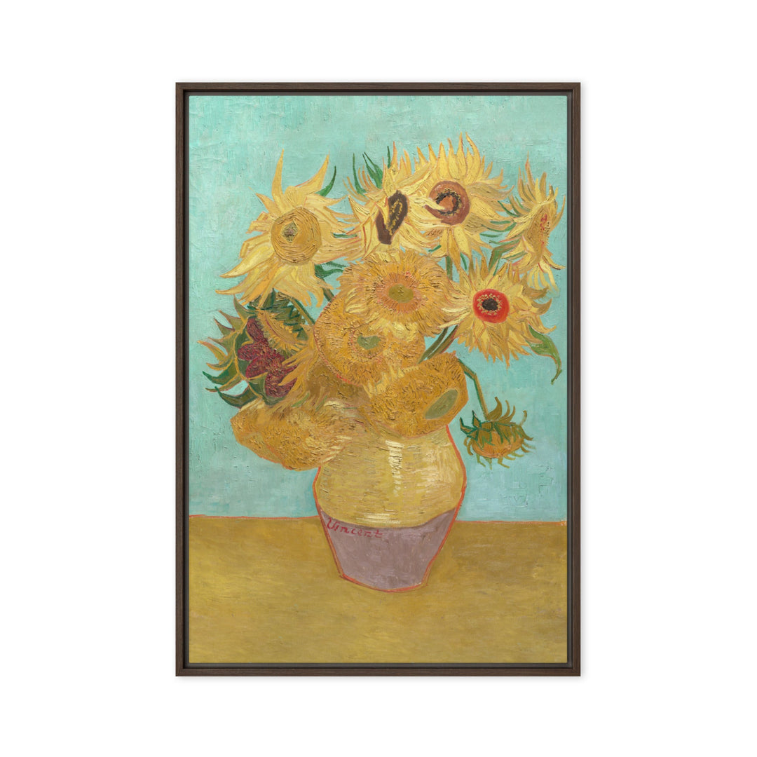 Gerahmte Leinwand - Sonnenblumen, 1889 Braun / 61x91 cm (24″×36″) artlia