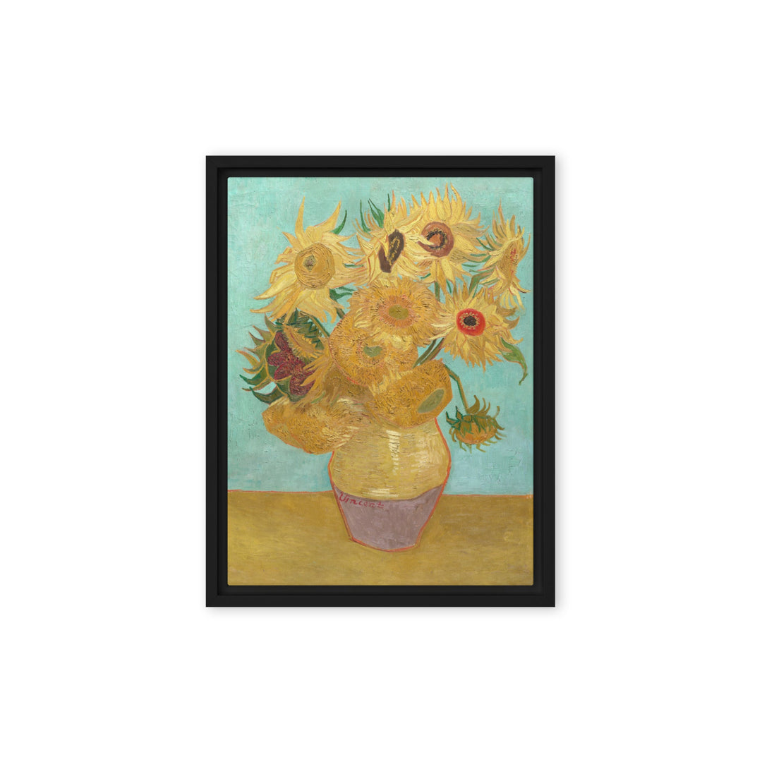 Gerahmte Leinwand - Sonnenblumen, 1889 Schwarz / 30x41 cm (12″×16″) artlia