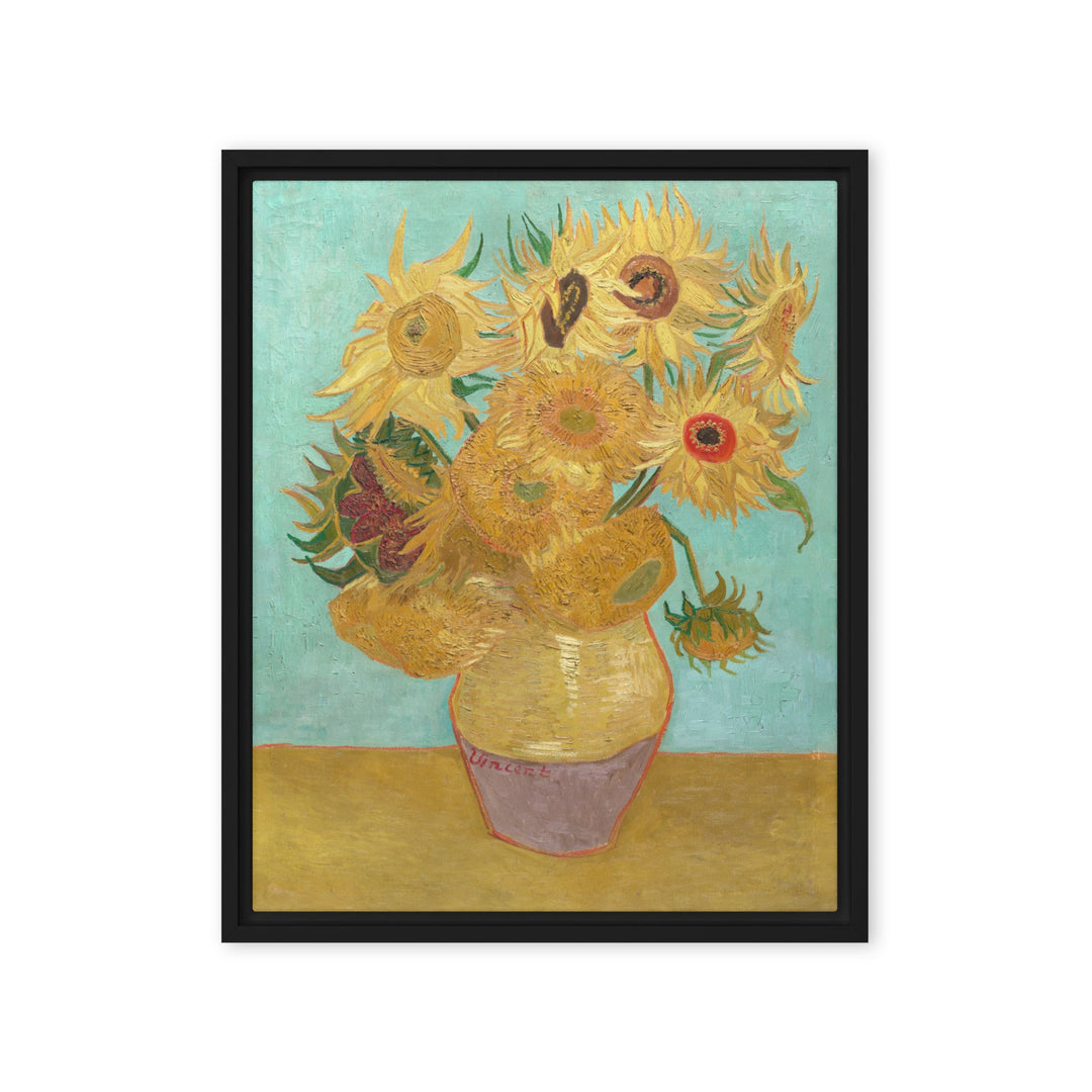 Gerahmte Leinwand - Sonnenblumen, 1889 Schwarz / 41x51 cm (16″×20″) artlia