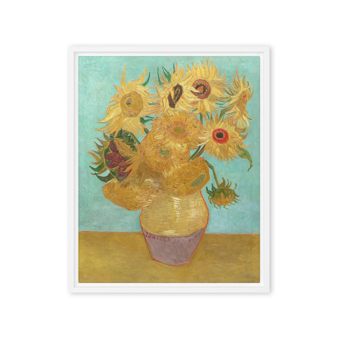 Gerahmte Leinwand - Sonnenblumen, 1889 Weiß / 41x51 cm (16″×20″) artlia
