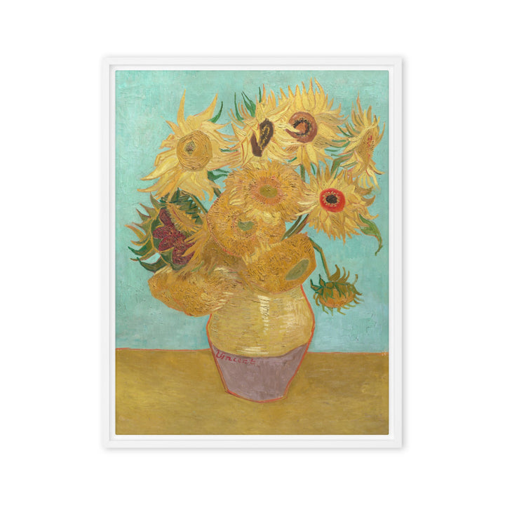 Gerahmte Leinwand - Sonnenblumen, 1889 Weiß / 46x61 cm (18″×24″) artlia