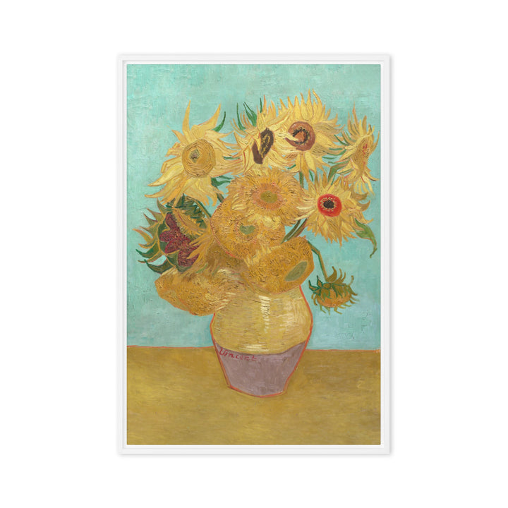 Gerahmte Leinwand - Sonnenblumen, 1889 Weiß / 61x91 cm (24″×36″) artlia