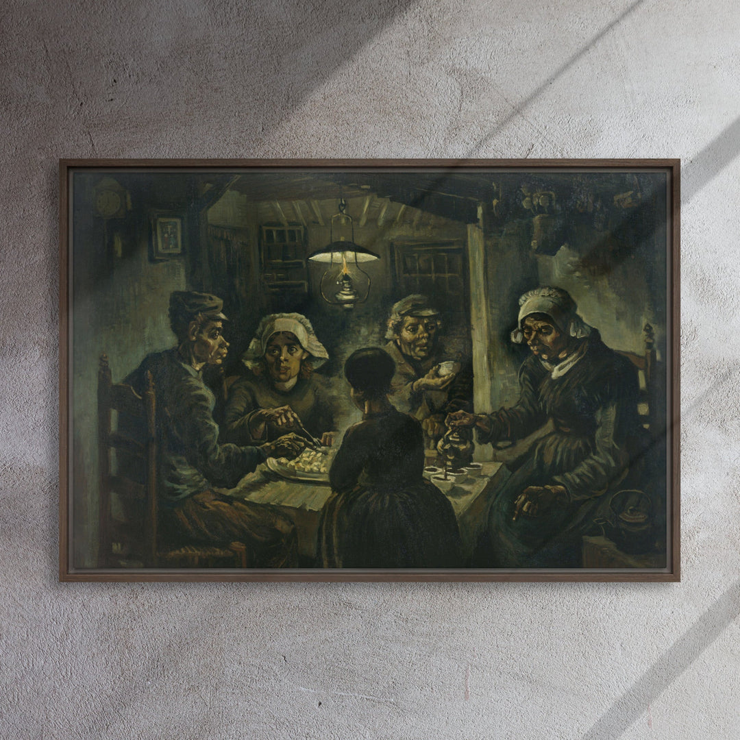 Gerahmte Leinwand - Van Gogh, Katoffelesser 1885 artlia