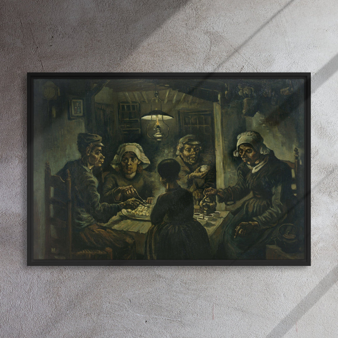 Gerahmte Leinwand - Van Gogh, Katoffelesser 1885 artlia