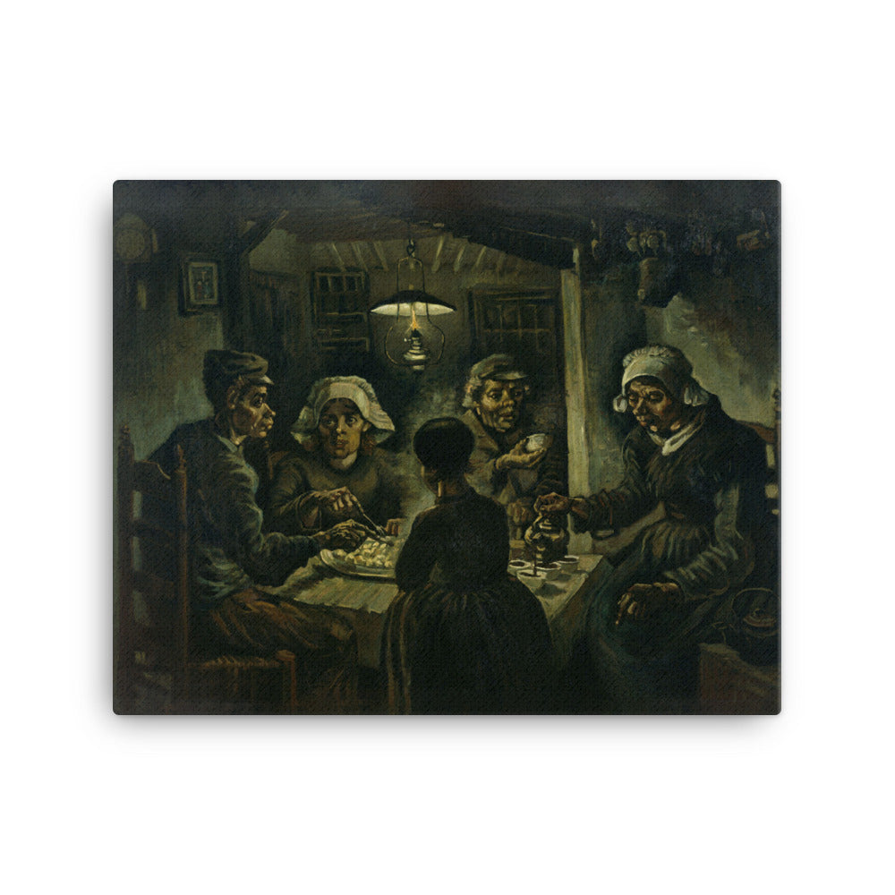 Gerahmte Leinwand - Van Gogh, Katoffelesser 1885 ohne Rahmen / 41x51 cm (16″×20″) artlia